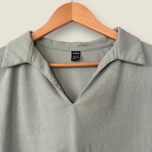 SHEIN Collared Crop Top - Picture 4 of 7